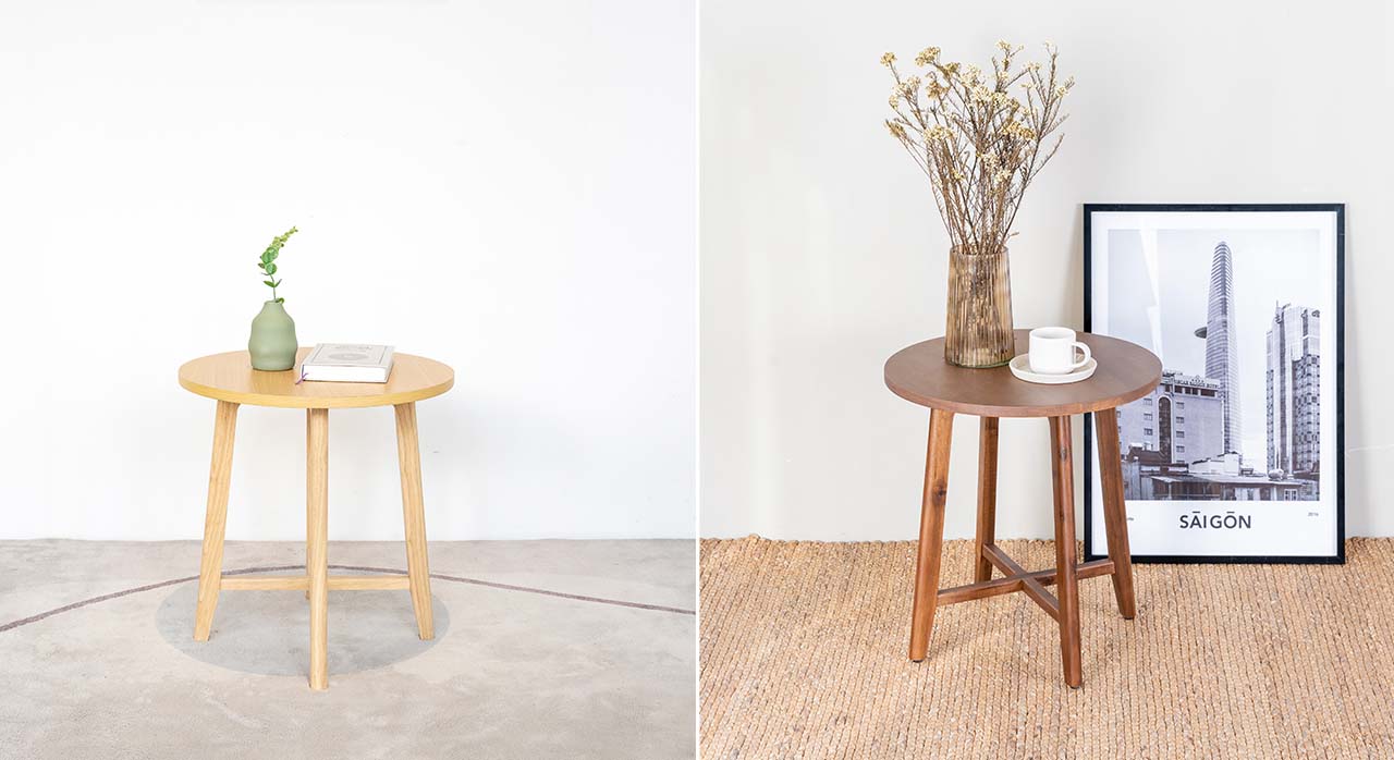 Bàn Sofa – Bàn Cafe – Bàn Trà Tròn Cao Gỗ MOHO OSLO 901 5