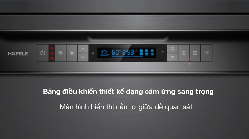 Máy rửa chén độc lập Hafele HDW-F605B (535.29.660) - Bảng điều khiển