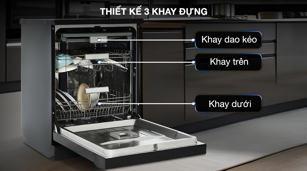 Máy rửa chén độc lập Hafele HDW-F60EB (538.21.310) - Khay rửa