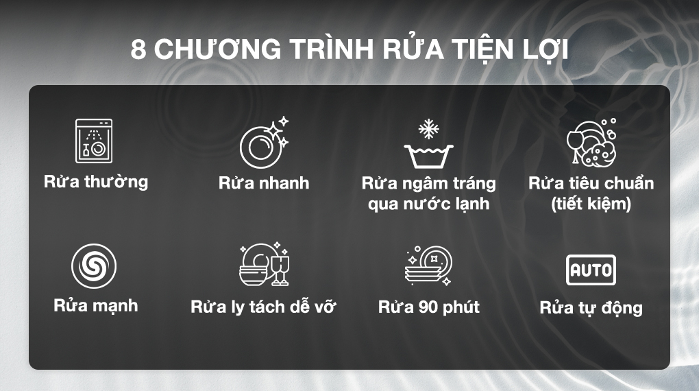 Máy rửa chén độc lập Hafele HDW-F60EB (538.21.310) - Chương trình rửa 